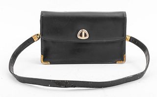 Christian Dior Vintage Black Leather Camera Bag