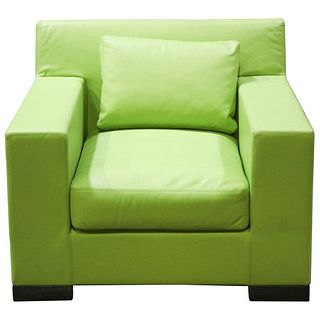 Ideo Modern Green Leather Club Chair