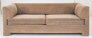 Beige Chenille Upholstered Modern Sofa