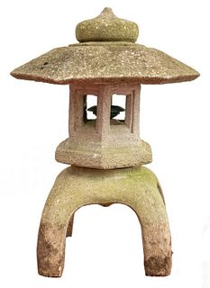 Cast Stone Bird Feeder Pagoda Garden Ornament