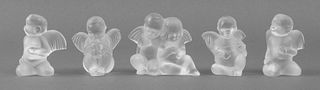Lalique French Art Glass Angels, 5