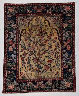 Antique Baktiari Prayer Rug: 5'5" x 6'7" (165 x 196 cm)