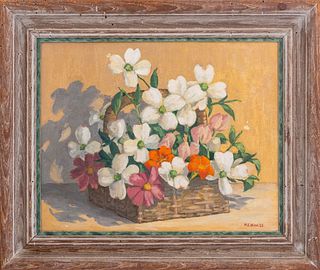 M. E. Wien "Spring Flowers" Oil on Canvas