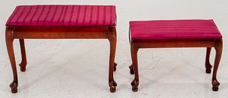 Queen Anne Style Wooden Stools, 2