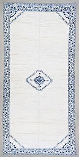 Antique Mansion-Size Cotton Agra Rug: 8'3" x 19'2"