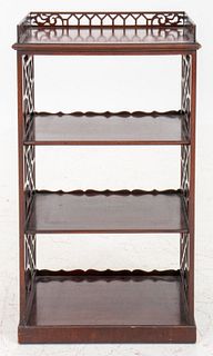 Modern Carved Mahogany Shelves