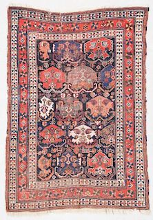 Antique Afshar Rug: 3'9" x 5'6" (114 x 168 cm)