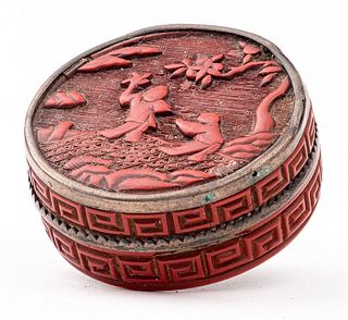 Chinese Antique Cinnabar Decorative Box