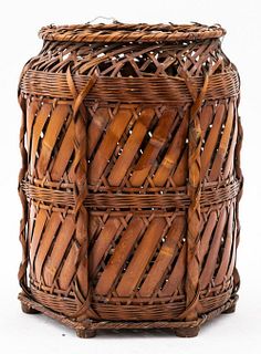 Decorative Woven Bamboo Basket