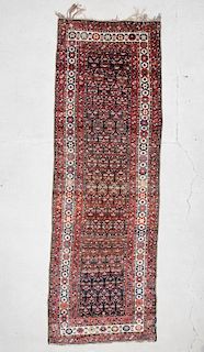 Antique West Persian Kurd Rug: 3'11" x 11'10" (119 x 361 cm)