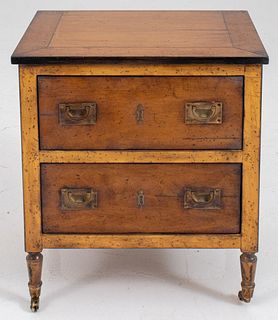 Distressed Diminutive Brass-Mounted Chest