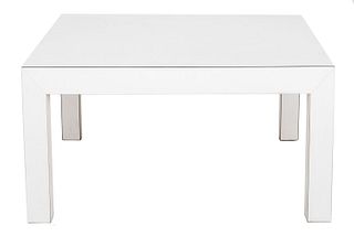 Parsons Style White Low Occasional Table