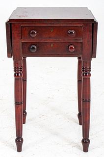 Mahogany Side Table with Folding Top Late 19th c.
