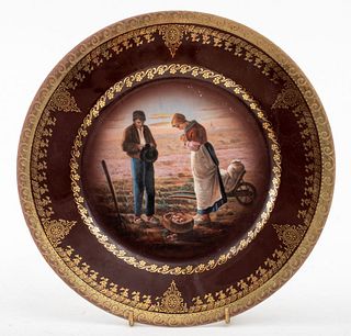 Royal Vienna Cabinet Plate, The Angelus 1900