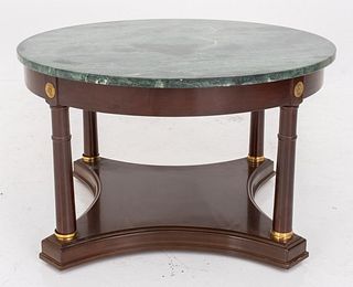 Neoclassical Style Marble-Topped Coffee Table