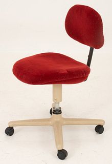 Modern Swivel Office Chair in Velours d'Opera