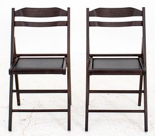 Italian Folding Chairs, Pair