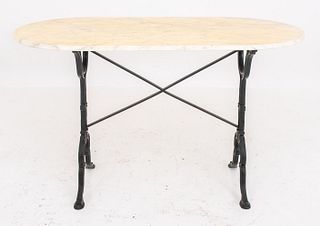 French Cast-Iron Cafe Table, 20th c.