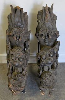 2 Highly Carved Antique Architectural Elements.