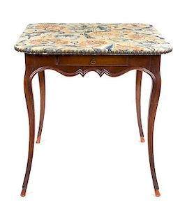 A Louis XV Style Walnut Card Table Height 29 1/2 x width 28 x depth 28 inches.