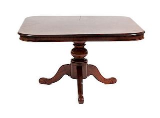A Georgian Style Mahogany Breakfast Table Height 29 x width 53 x depth 48 1/2 inches.