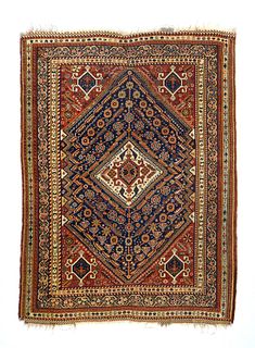 Antique Qashqai Rug, 4'8'' x 6'2'' ( 1.42 x 1.88 M )