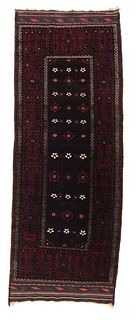 Antique Balouch Long Rug, 4'0" x 10'9" ( 1.22 x 3.28 M )