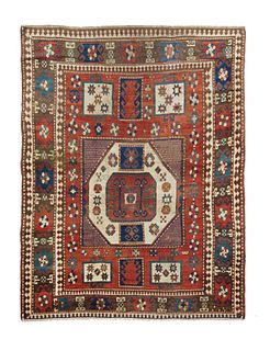 Antique Kazak Rug, 5'7" x 7'4" ( 1.70 x 2.24 M )