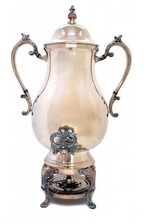 A Silver Plate Coffee Urn Height 22 1/2 inches