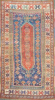 Antique Kazak Rug, 4'4" x 7'10" ( 1.32 x 0.25 M )