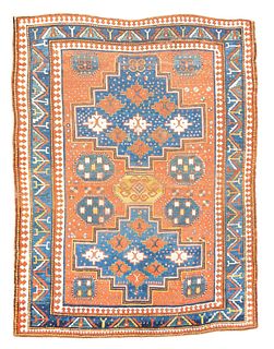 Antique Kazak Rug, 5'8" x 7'9" ( 1.73 x 2.36 M )