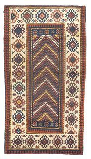 Antique Kazak Rug, 3'4" x 6'2" ( 1.02 x 1.88 M )
