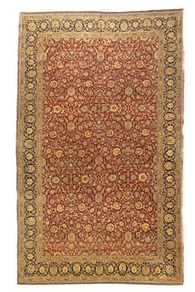 Antique Kashan Rug, 6'5" x 10'6" ( 1.96 x 3.20 M )