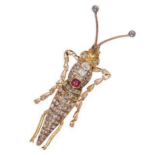 DIAMOND INSECT BROOCH