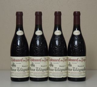 (4) Bottles of 1997 Vieux Telegraphe Chateauneuf-du-Pape.