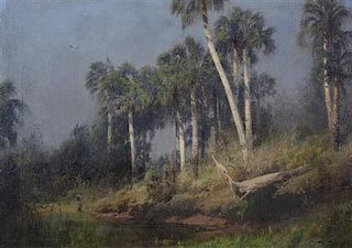 Hermann Ottomar Herzog, (American, 1832-1932), Florida Landscape