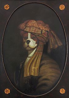 Artist Unknown, (20th century), Portrait of Dog in Turban
