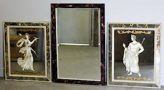 Lot of 3 Decorative Mirrors.