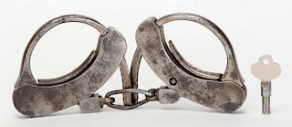 Maltby Trigger Handcuffs. Waterbury, Conn.: Mattatuck Mfg., early twentieth century, bearing 1901 pa