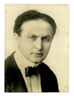 Houdini, Harry. Group of Photos and Other Ephemera. Various dates and publishers. Including a vintag