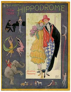 Houdini, Harry. Houdini New York Hippodrome Program. New York, 1924. Houdini headlines, presenting a