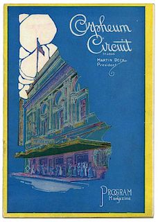 Houdini, Harry. Houdini Orpheum Theatre Program. St. Louis, 1922. For an appearance at the Orpheum,