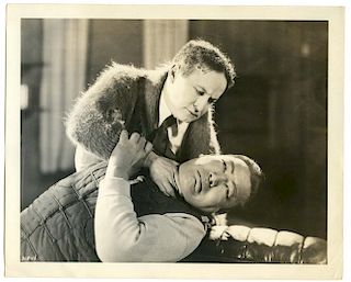 Houdini, Harry. Movie Still Houdini Throttling Villain in Terror Island. Los Angeles, [1920]. Sepia