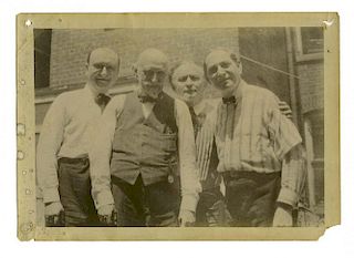 Houdini, Harry. Snapshot of Houdini With F.E. Powell, T. Nelson Downs, and Frank Ducrot. [New York],
