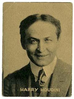 Houdini, Harry. Cuban Houdini Trade Card. Havana: Henry Clay and Bock, ca. 1920. Reproducing the wel