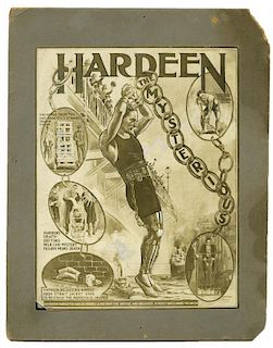 Hardeen, Theo (Theodore Weiss). Photomontage of Hardeen Artwork. Circa 1920. The image includes vign