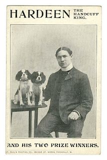 Hardeen, Theo. Theo Hardeen Postcard. London: St. PaulНs Printing Co., ca. 1907. A central portrait