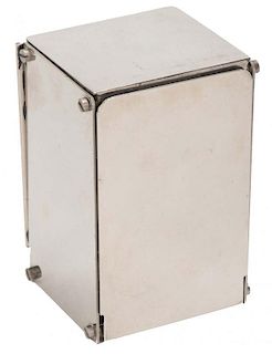 Demon Wonder Box. London: Davenports, ca. 1940. A small chrome plated box (2 x 3 x 2о) is clearly sh