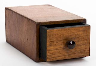 Drawer Box (Jumbo). English, ca. 1920. The drawer in an oak box is shown empty, but a moment later i