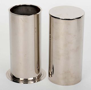 Exchange Tube. American or British, ca. 1940. Unusual chrome tube that switches one object for anoth